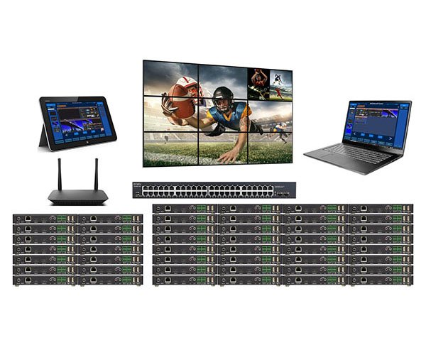 Up To 20 TVs Of 4K 30 Hz AV Over IP Matrix Switches